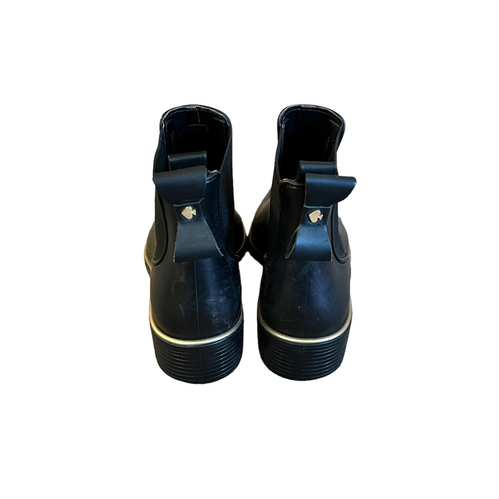 Kate Spade black women’s bow detail ankle rain boots SZ 7 - Picture 3 of 8